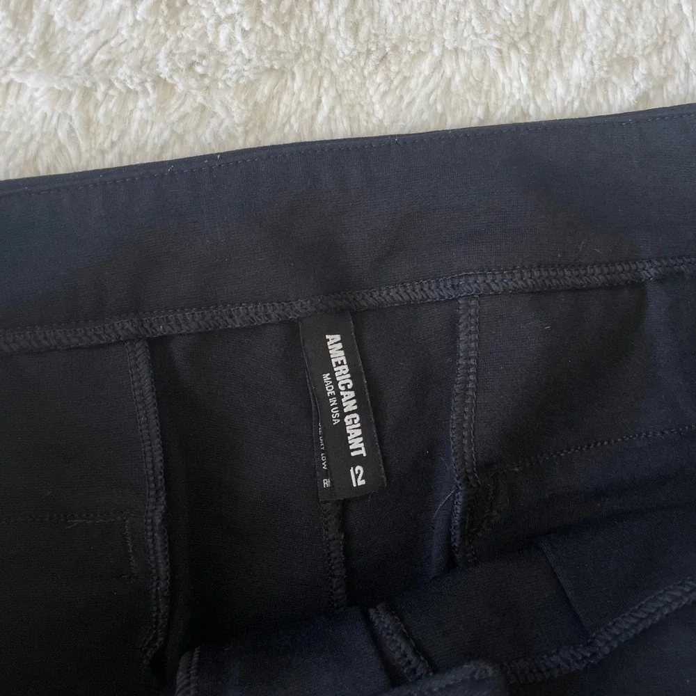 American Giant Black Ponte Pant Straight Leg Trousers Made in USA Size 12 - Picture 5 of 11